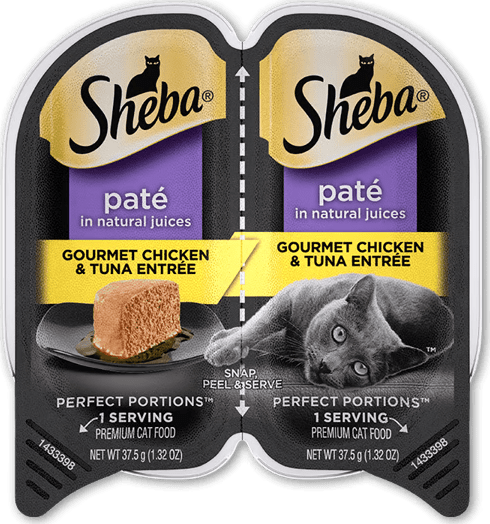 Sheba Premium Paté Gourmet Chicken & Tuna Entrée